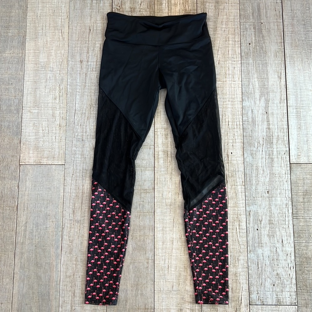 ONZIE Flamingo Mesh Leggings Size S
